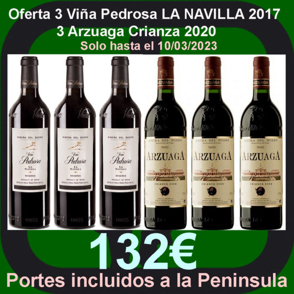 Comprar Viña Pedrosa La Navilla Vs Arzuaga Crianza